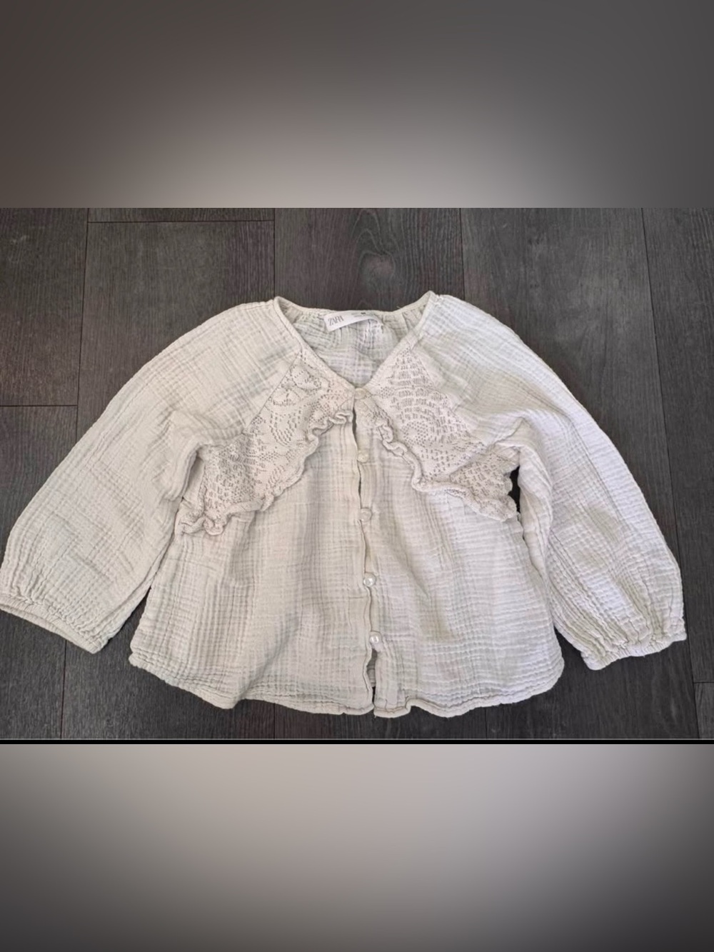 Zara Kids White Button Down Shirt 6T